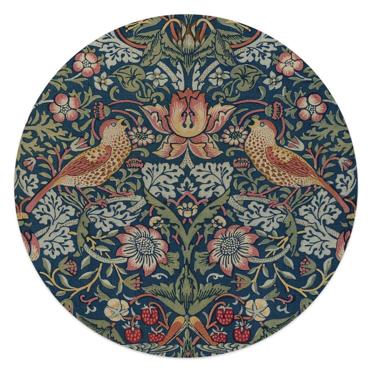 Glasschilderij William Morris - aardbeiendief 50 Rond - Reinders