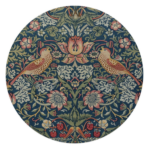 Glasbild William Morris - Erdbeerdieb 70 Rund