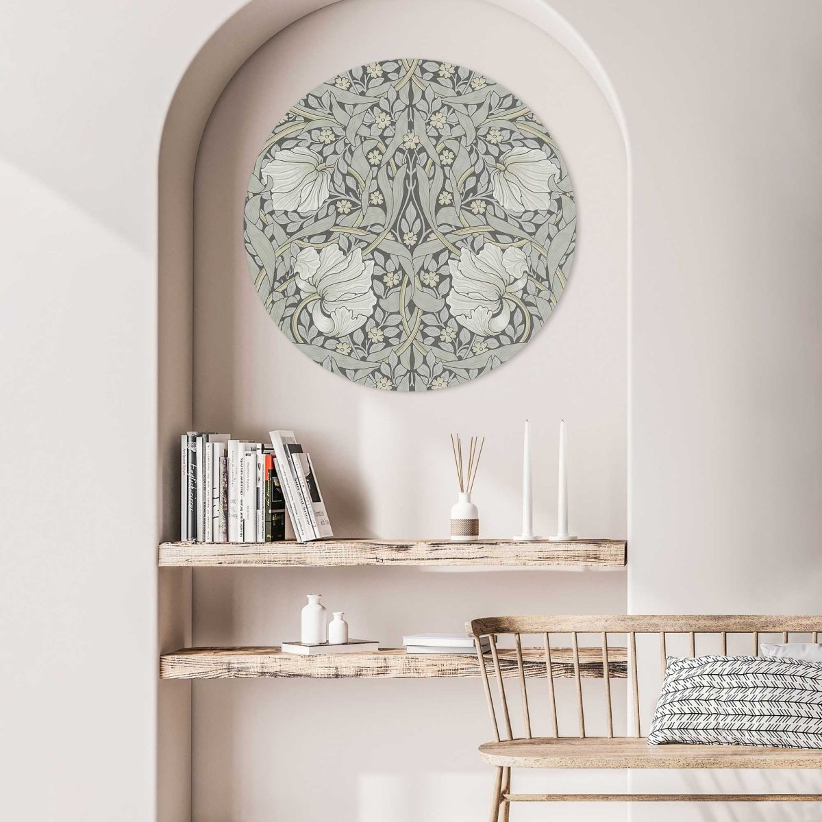 Glasschilderij William Morris Pimpernel 70 Rond - Reinders