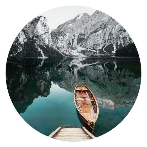 Plexiglasbild Berg See 70 Rund
