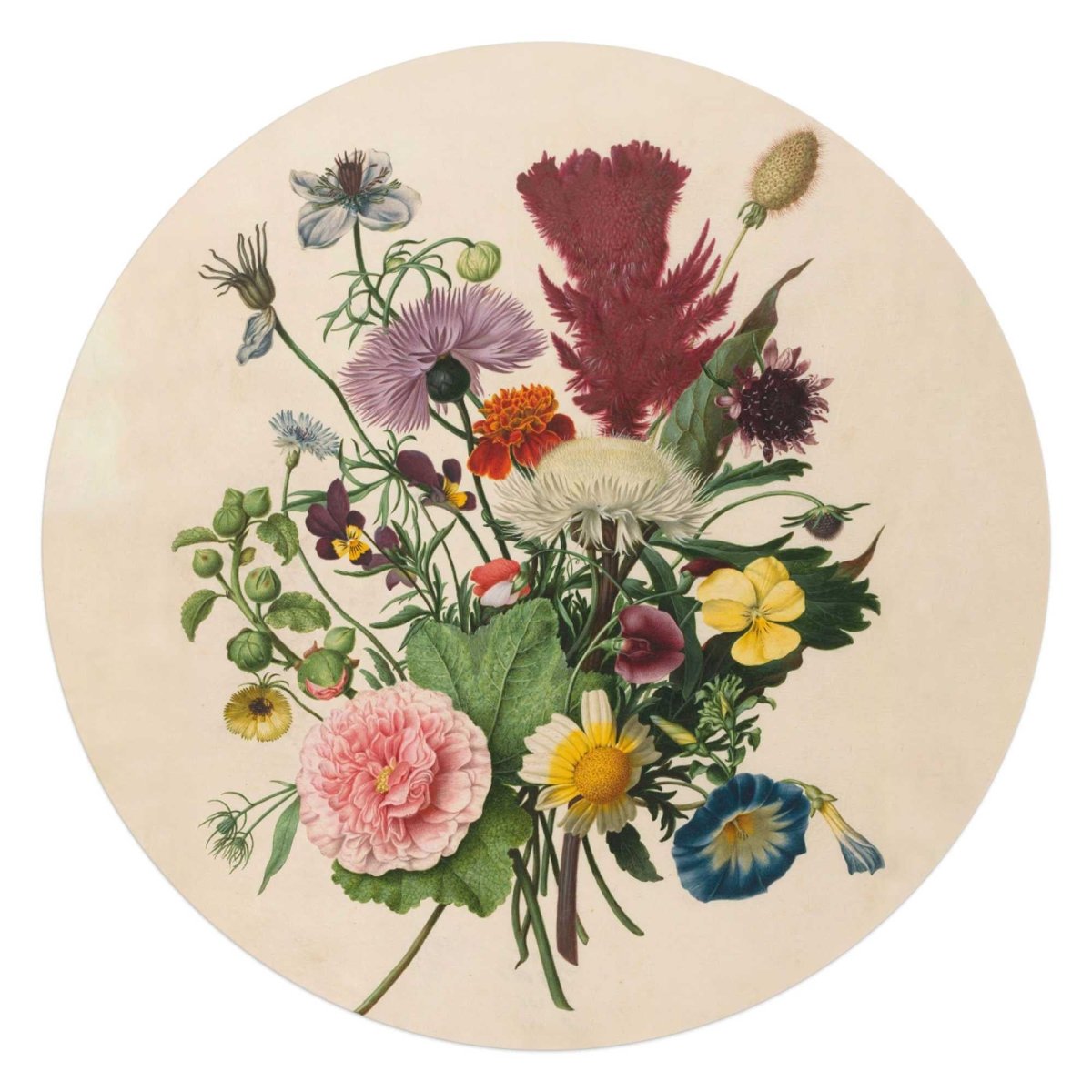 Plexiglasschilderij Bloemen boeket 70 Rond - Reinders