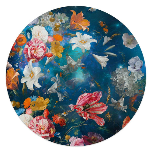 Plexiglasbild Blumenwelt 50 Rund