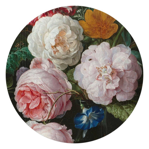 Plexiglasbild De Heem Stillleben mit Blumenvase 70 Rund