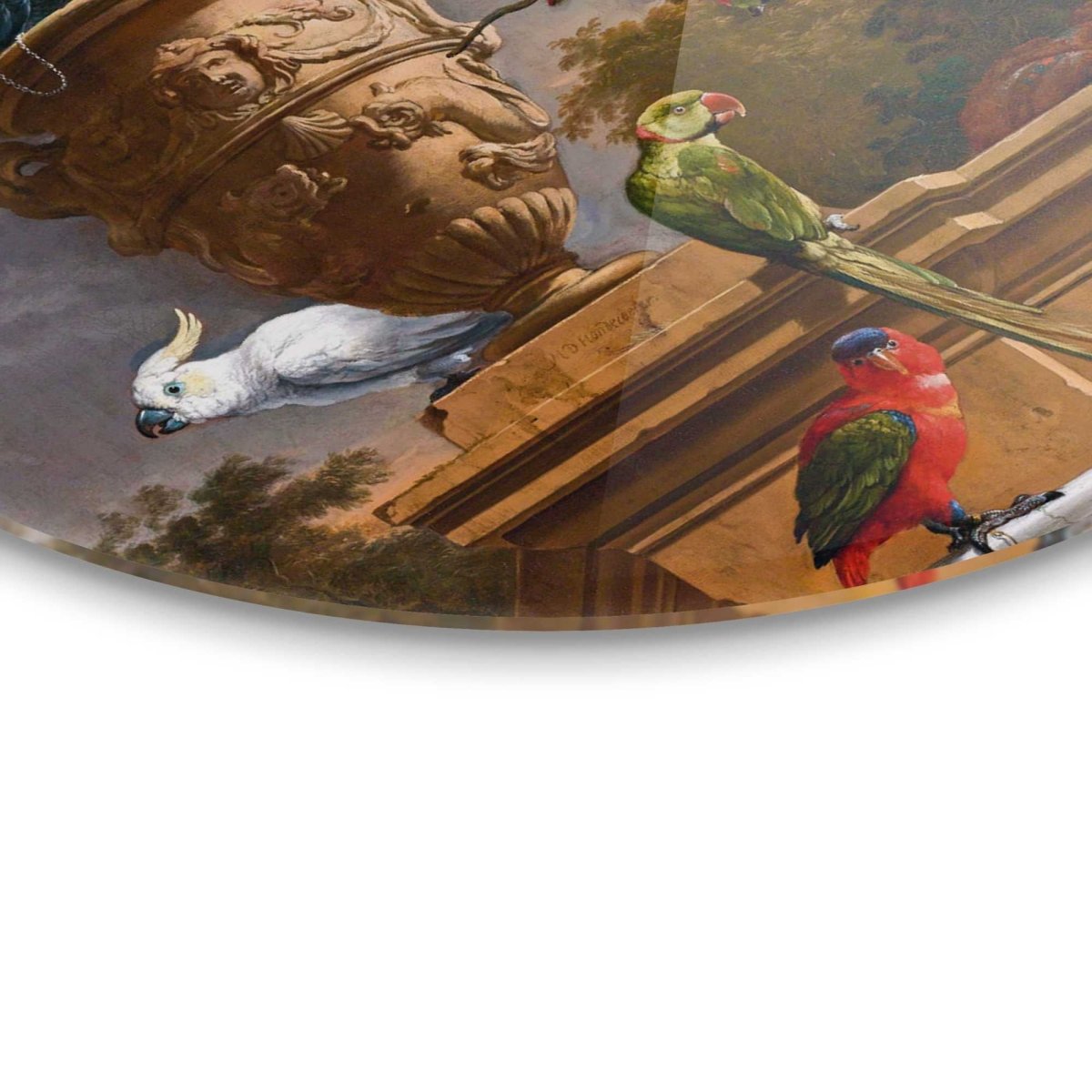 Plexiglasschilderij De Ménagerie Melchior d´Hondecoeter 50 Rond - Reinders