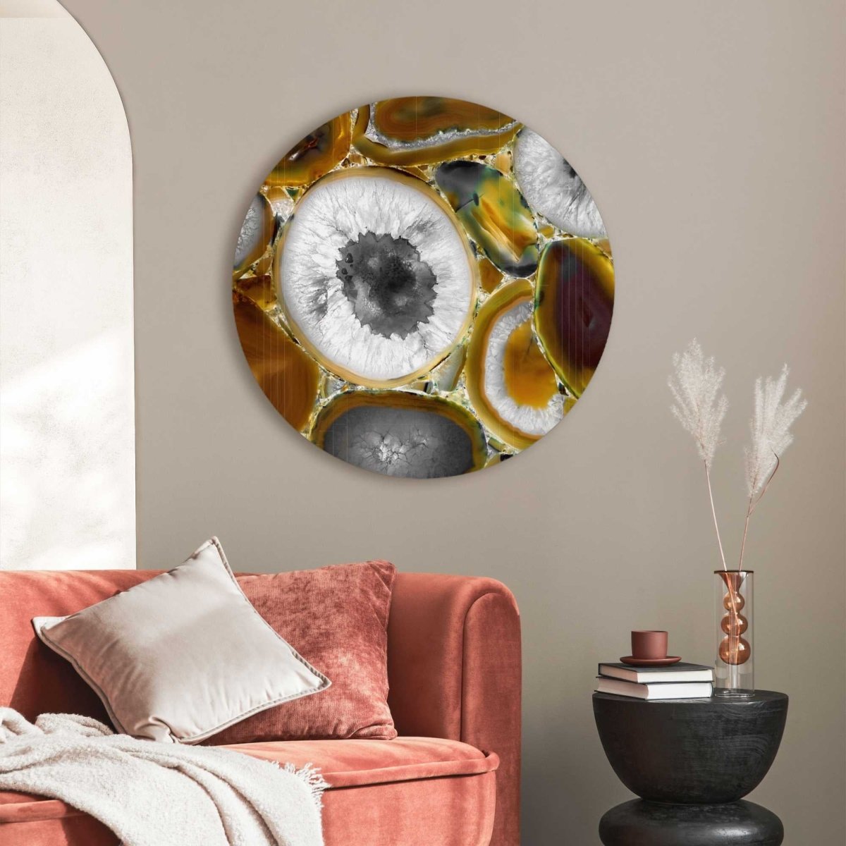 Plexiglasschilderij Edelsteen 70 Rond - Reinders
