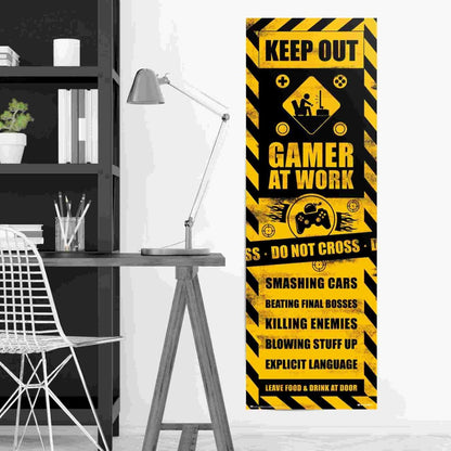 Poster Gaming Caution 158x53 - Reinders