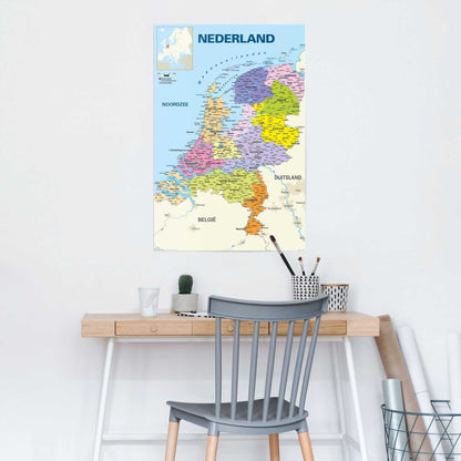 Poster Landkaart 91,5x61 - Reinders