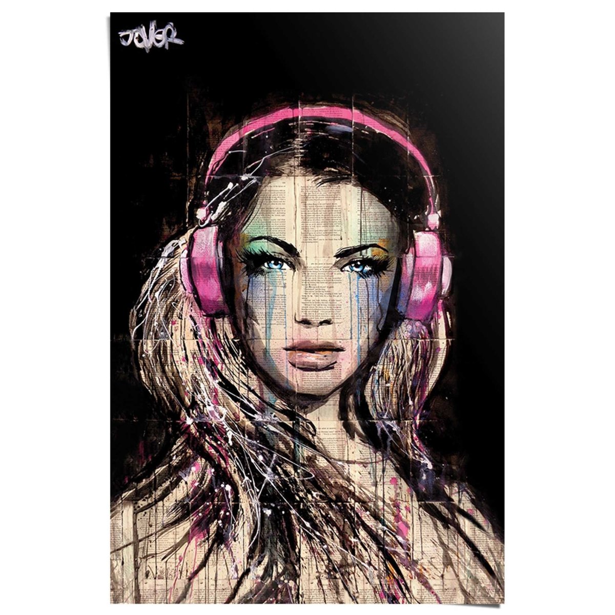 Poster Loui Jover - dj girl 91,5x61 - Reinders