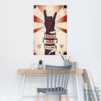Poster Rock Hard 91,5x61 - Reinders