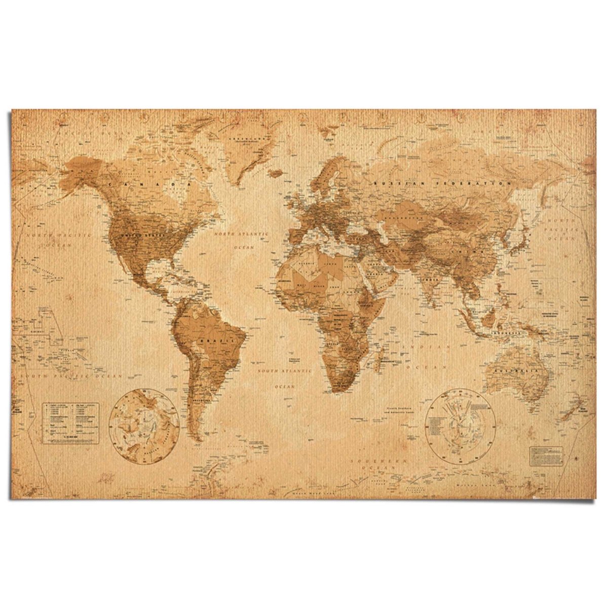 Poster Wereldkaart 61x91,5 - Reinders