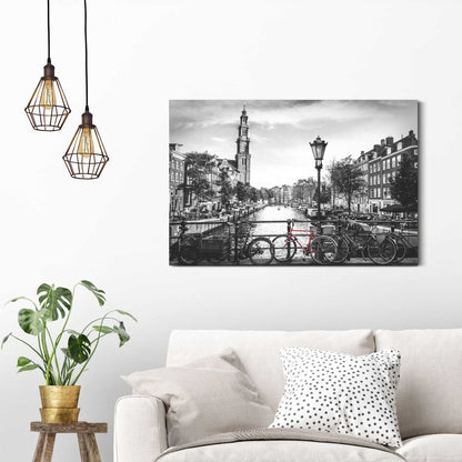 Schilderij Amsterdamse grachten 60x90 - Reinders