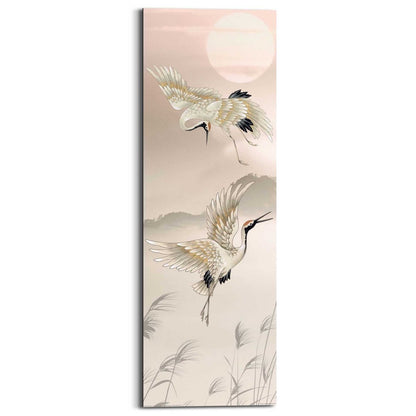 Schilderij Kraanvogels in pastel 90x30 - Reinders