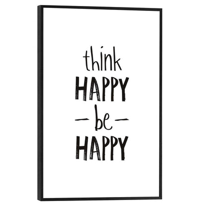 Schilderij Think happy, be happy 30x20 - Reinders