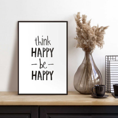 Schilderij Think happy, be happy 30x20 - Reinders