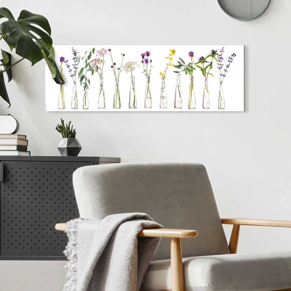 Schilderij Veldbloemen 30x90 - Reinders