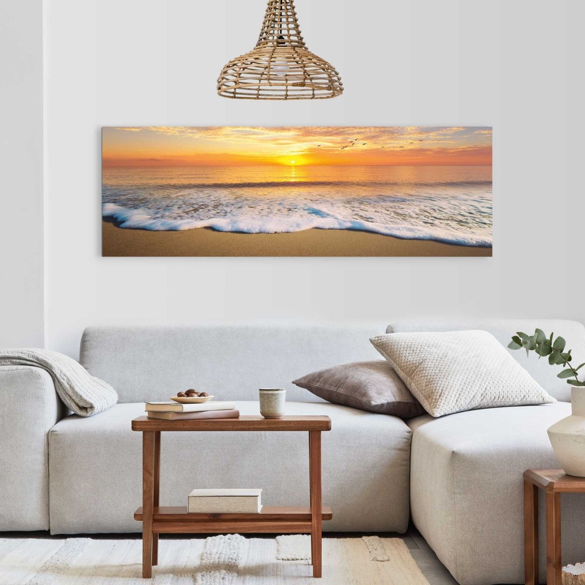 Schilderij Zonsondergang 52x156 - Reinders
