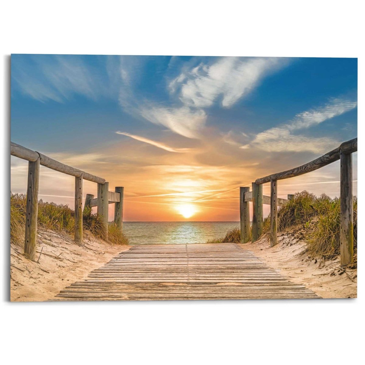 Schilderij Zonsondergang aan het Strand 100x140 - Reinders
