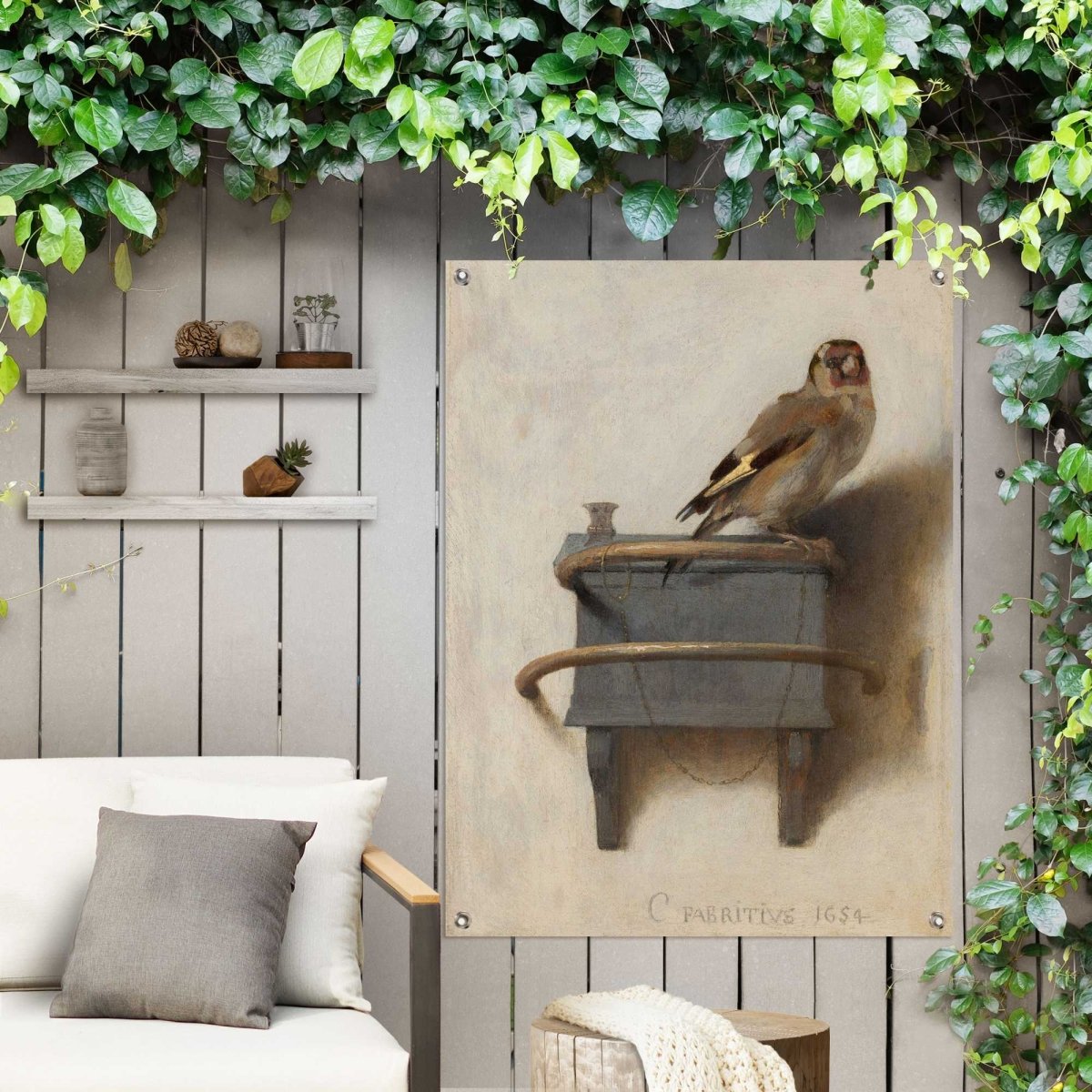Tuinposter Carel Fabritius Het Puttertje 80x60 - Reinders