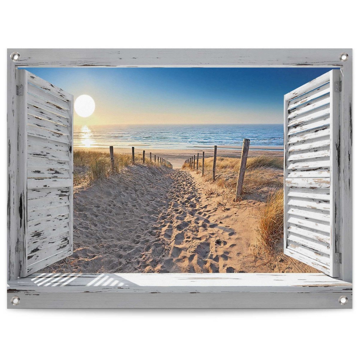Tuinposter Duinpad door het raam 60x80 - Reinders