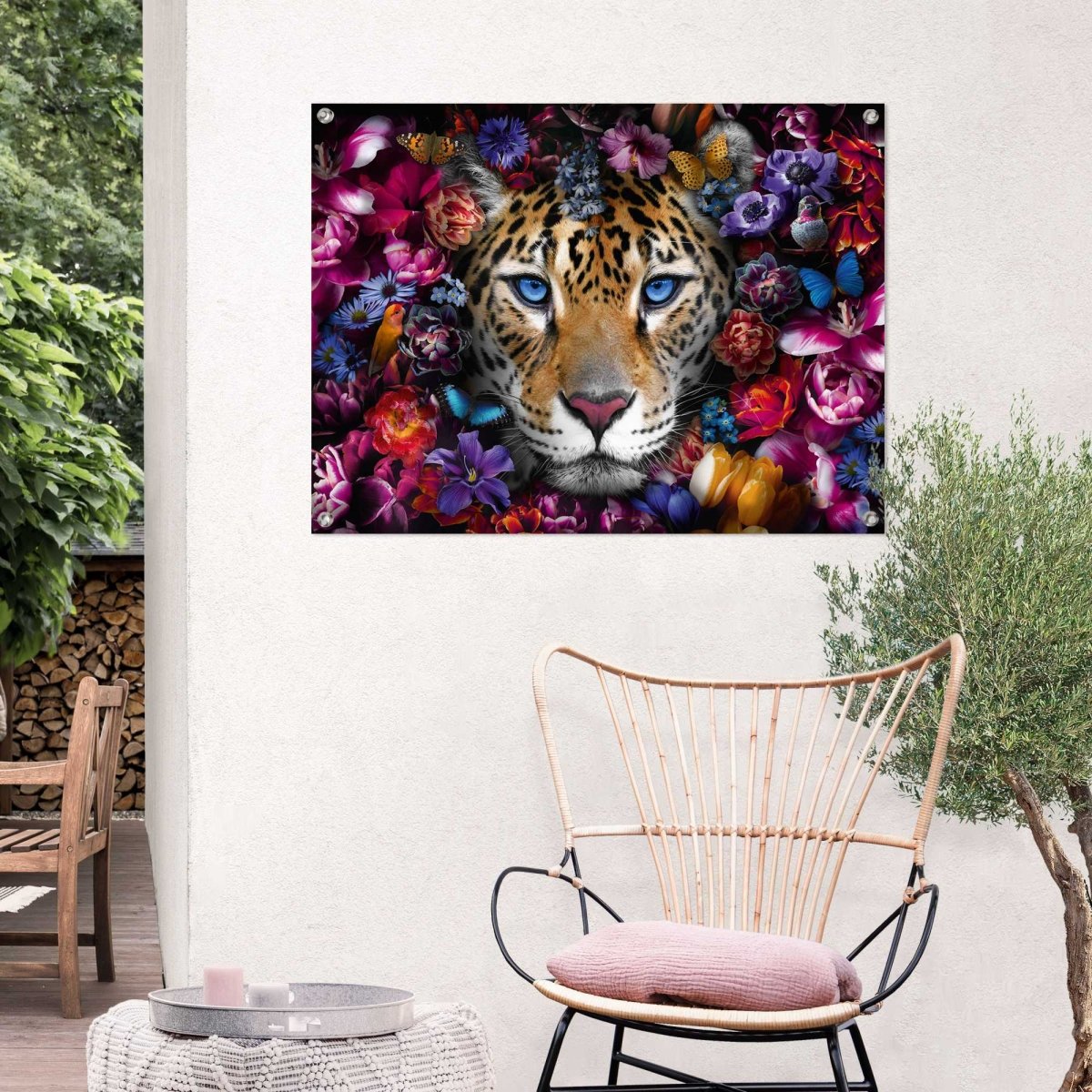 Tuinposter Flower Cat 60x80 - Reinders