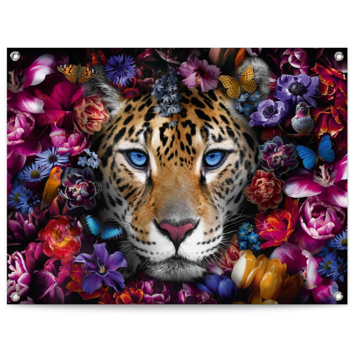 Tuinposter Flower Cat 60x80 - Reinders