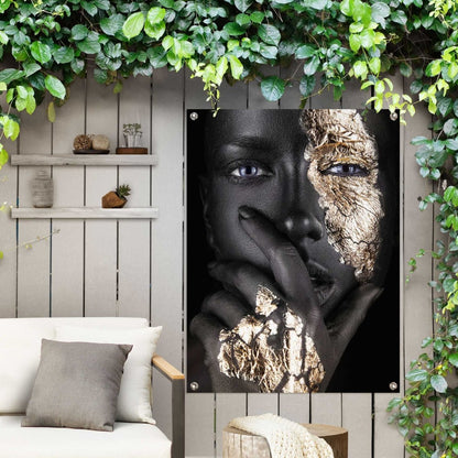 Tuinposter Gouden hand 80x60 - Reinders