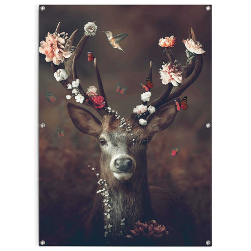 Gartendeko Hirsch 140x100