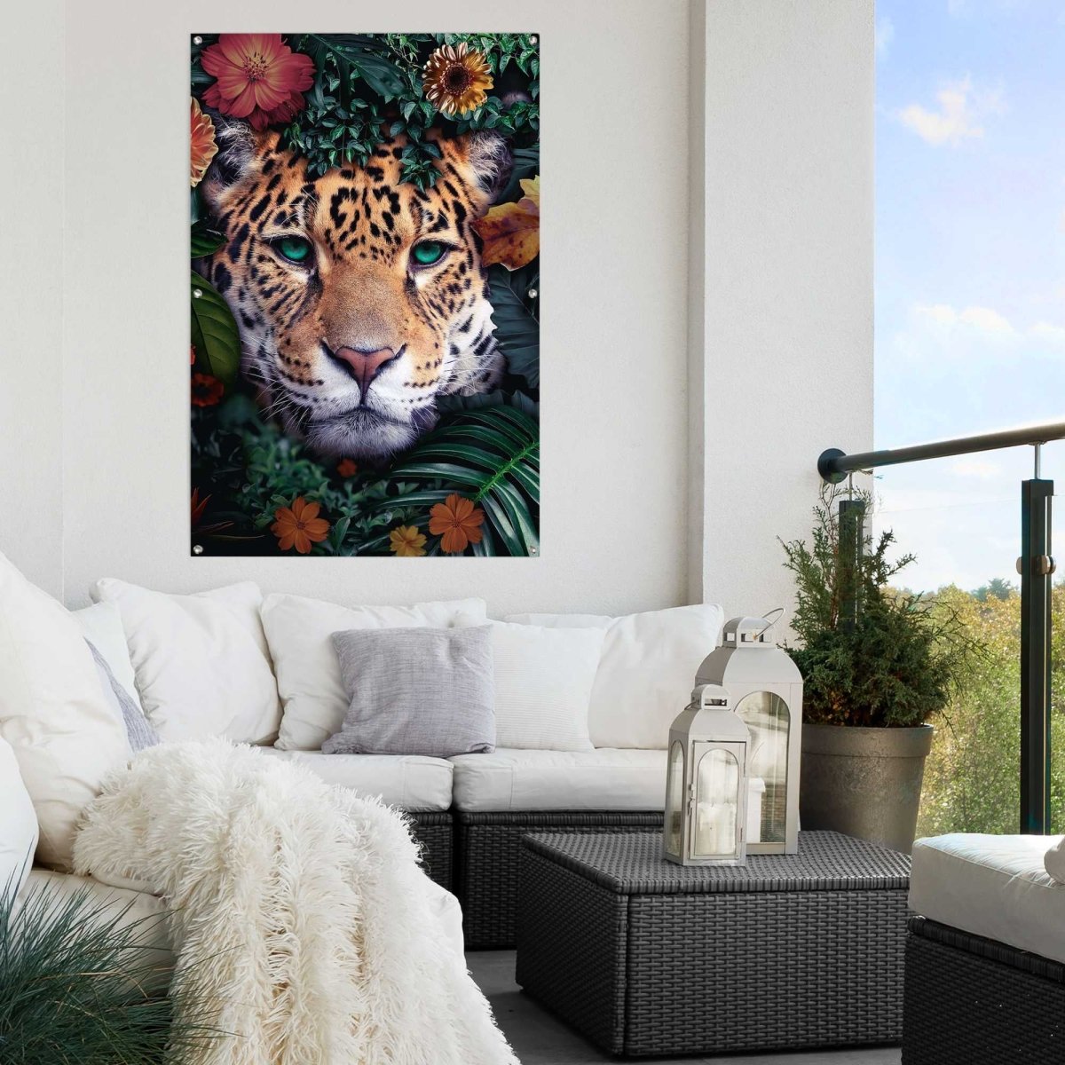 Tuinposter Jungle luipaard 120x80 - Reinders