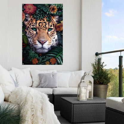 Tuinposter Jungle luipaard 120x80 - Reinders