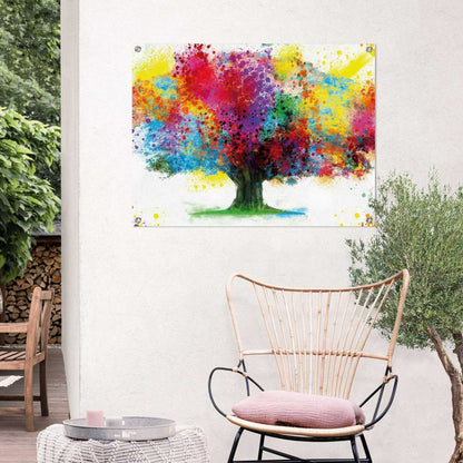 Tuinposter Kleurrijke boom 60x80 - Reinders