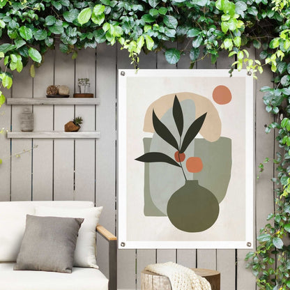 Tuinposter Vaas met bloemen 80x60 - Reinders
