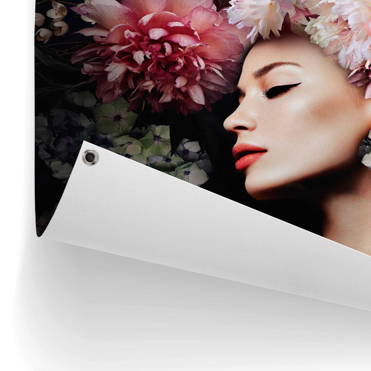 Tuinposter Vrouw met bloemenhoed 60x80 - Reinders